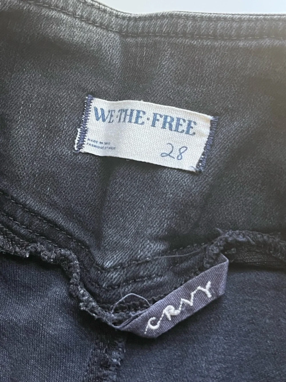 We The Free People Curvy High Rise Flare Festival Hippie Jeans Black 28